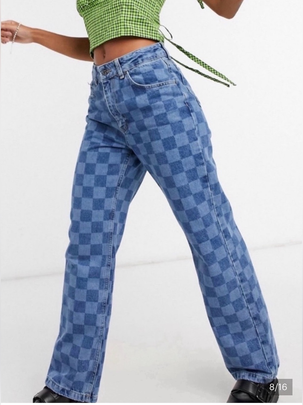 Ragged Priest‎ Checkerboard Jeans blue size 26